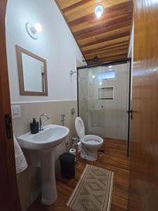 Koupelna v ubytování Pousada Rancho Minêro + 20 fotografií