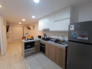 Кухня или мини-кухня в Comfortable apartment in Parque la Reserva
