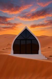 Arab desert camp في Al Raka: رسم توضيحي لمسجد في الصحراء