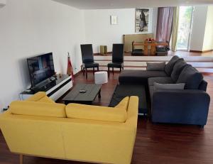 Posezení v ubytování La Casba 15 mm plage Contis