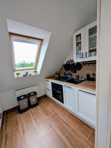 Η κουζίνα ή μικρή κουζίνα στο Gemütliche 2-Zimmer-Ferienwohnung mit Garten