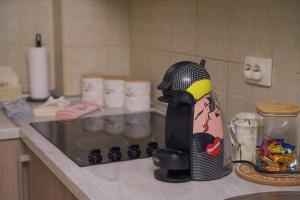 a penguin blender sitting on a counter in a kitchen at Casa Bella Loznica in Loznica +30 photos