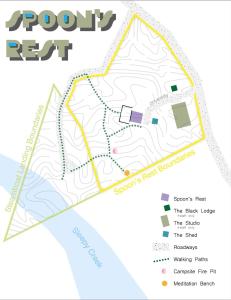 a map of the proposed recovery centre at Hot Tub Fire Pit Grill Sleeping Porch & More in Mount Trimble +75 photos