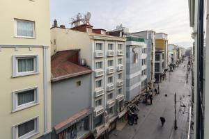 a view of a city street with buildings at Grand Sezgin Hotel in Istanbul