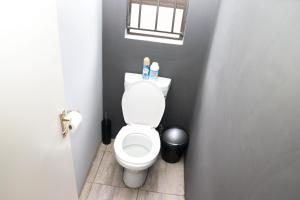 a small bathroom with a toilet and a window at Grace View Guest House in Chartwell +8 photos