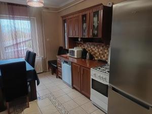 Kuchyň nebo kuchyňský kout v ubytování Rácz Vendégház