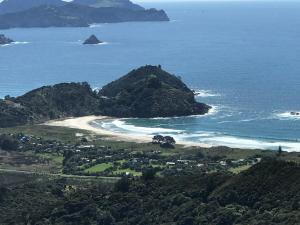 an aerial view of a beach and the ocean at Medlands Retreat with Breathtaking Views in Medlands +12 photos