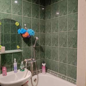 Koupelna v ubytování Квартира