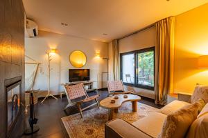 Χώρος καθιστικού στο Casa Rubi