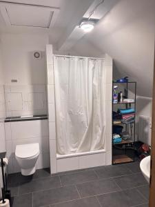 Et badeværelse på Cozy apartment near HDZ-GOP