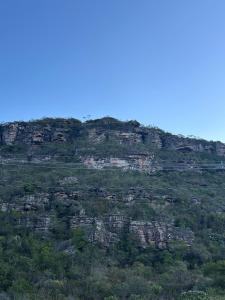 a view of a mountain with trees on it at Casa siles 2 in Mucugê