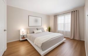 a white bedroom with a large bed and a window at Marina Retreat, Near Beaches&SoFI in Los Angeles +7 photos