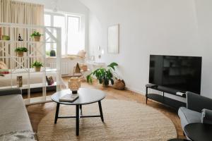 Et tv og/eller underholdning på Mieszkania w Browarze