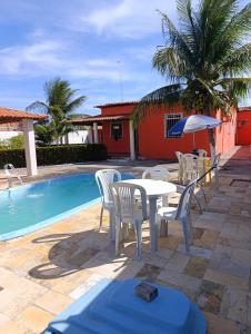 Swimmingpoolen hos eller tæt på Casa Praia Abais - Estância SE