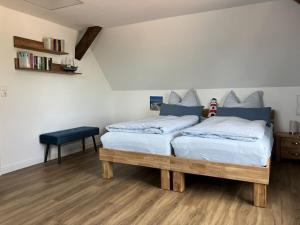 Ένα ή περισσότερα κρεβάτια σε δωμάτιο στο Holiday apartment with 1 bedroom