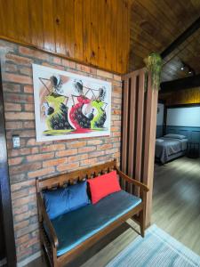 Кровать или кровати в номере Casa da Lagoa - Gasthaus Pomerode +9 фотографий