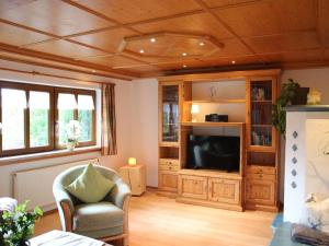 TV/trung tâm giải trí tại Willmannshof holiday apartment Barn Nest