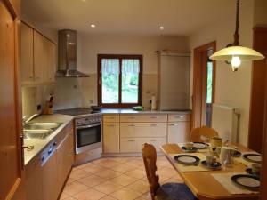 Nhà bếp/bếp nhỏ tại Willmannshof holiday apartment Barn Nest