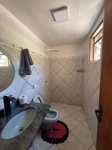 Ένα μπάνιο στο Chalé Coração da Zilda