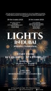 a poster for a festival with fireworks in the background at The Mirah Hotel Bogor in Bogor
