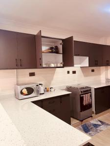 Kuchyň nebo kuchyňský kout v ubytování Mura Suites