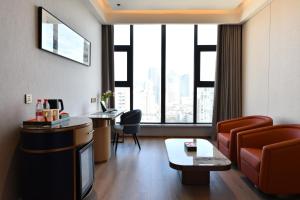 Χώρος καθιστικού στο Hangzhou West Lake Wulin Square Roundabout International Hotel