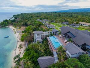 an aerial view of the resort and the beach at Cebu Beach Club in Argao