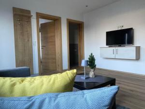 Un televizor și/sau centru de divertisment la MAVI Apartment