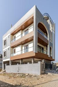 Bygningen som feriehuset ligger i