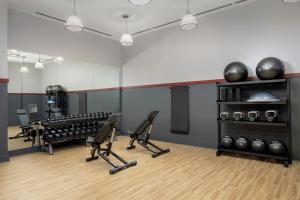 a gym with exercise equipment in a room at Canopy By Hilton Ithaca Downtown in Ithaca