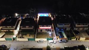 an overhead view of a building at night at TUSCIA RELAx MARE in Civitavecchia