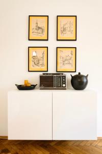 Köök või kööginurk majutusasutuses Zentrales und stilvolles Apartment mit Parkplatz - Schlossbergblick