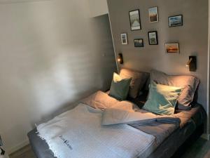 Postel nebo postele na pokoji v ubytování Meerblick-Haus