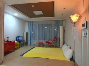 Un pat sau paturi într-o cameră la Keumho river house