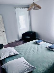 Ένα ή περισσότερα κρεβάτια σε δωμάτιο στο "Côté nature", appartement cosy au cœur de Munster