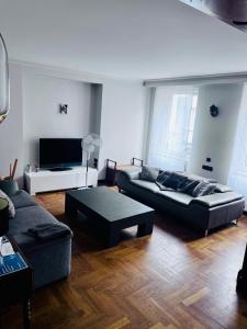 Χώρος καθιστικού στο "Côté nature", appartement cosy au cœur de Munster