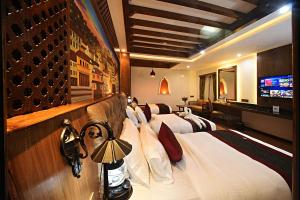 TV a/nebo společenská místnost v ubytování Nepal Paradise Home Pvt Ltd