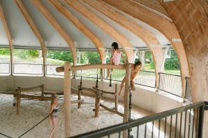 Μπαλκόνι ή βεράντα στο Recreatiepark de Vossenburcht IJhorst