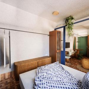 Postel nebo postele na pokoji v ubytování Design Studio Casa Rio Ipanema