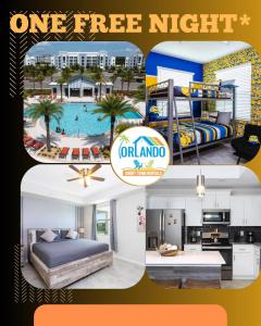 Postel nebo postele na pokoji v ubytování Amazing Townhome With Lake View At Storey Lake Resort