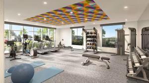 Fitness centrum a/nebo fitness zařízení v ubytování Home2 Suites by Hilton Chelmsford Lowell