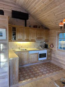 Kuchyň nebo kuchyňský kout v ubytování Mountain cabin in Hafjell with sauna - ski in-ski out