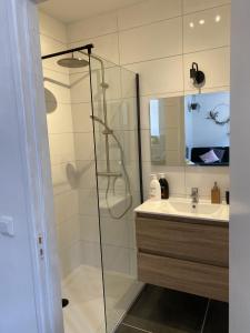 Et badeværelse på Cosy apartment 4 in Historic Abbey