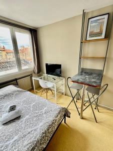 TV a/nebo společenská místnost v ubytování Hyper Centre de Valence - Studio N21