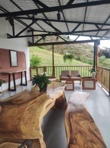 Balkón nebo terasa v ubytování Mirador del alma