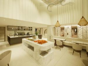 Køkken eller tekøkken på Peace Home Hotel