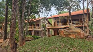 Bygningen som resortet ligger i