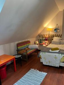 Postel nebo postele na pokoji v ubytování Maison cocconing proche Reims