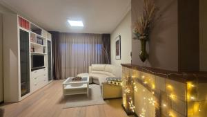 Μια τηλεόραση ή/και κέντρο ψυχαγωγίας στο Charmante appartement in Wilrijk