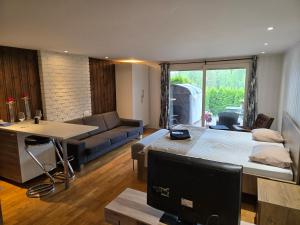 Khu vực ghế ngồi tại 1 BR Apt Oslo, Garden, Terrace, Free Parking,